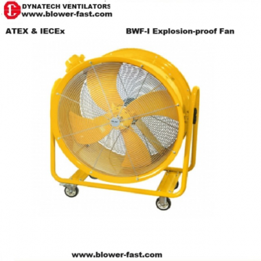 手推式防爆軸流風機，專為高危工業環境設計，結合移動便捷性與卓越的防爆性能